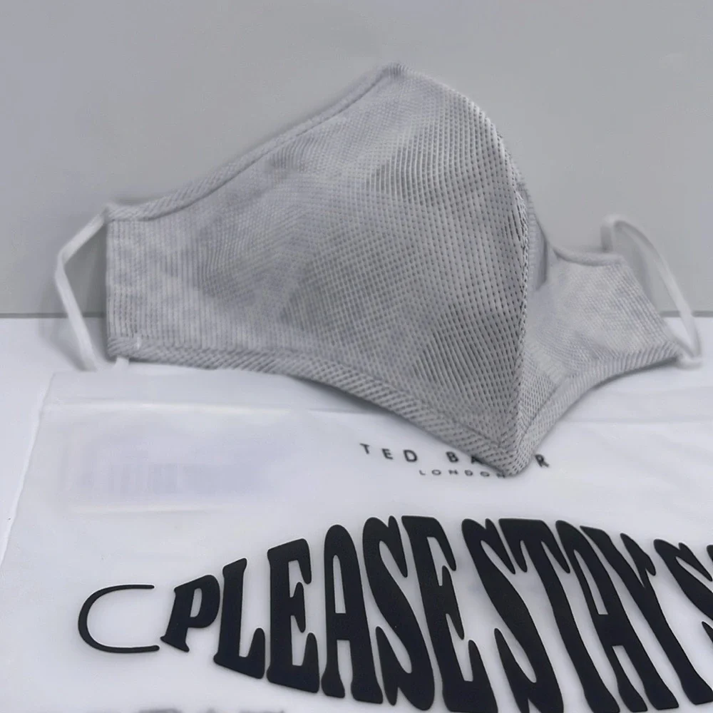 Gray Face Mask TED BAKER LONDON Reversible Reusable FACE MASK  NWT